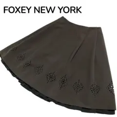 F*a様 美品★フォクシーニューヨーク ボリュームフレアスカート フリル カット