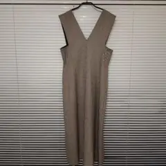 Mila　Owen　Vネックチェック柄ノースリーブロングワンピース