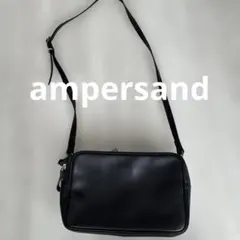 ampersand 黒 ショルダーバッグ 仕切り付き　内ポケット豊富 レザーのサムネイル