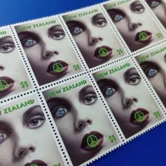 外国切手 ニュージーランド 1995年 核軍縮 平和 $1 10枚シート