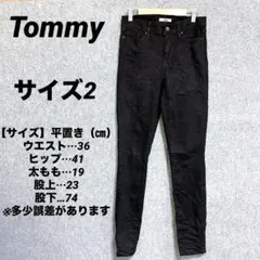 海外古着✨【Tommy 】スキニーデニム ブラック サイズ2のサムネイル