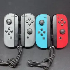 Switchジョイコン(ジャンク)ストラップ＆ジョイコングリップ付き