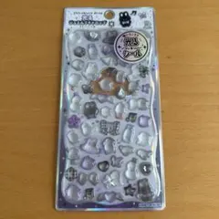 光る　ジュエルプチドロップシール　しろくろドロップ
