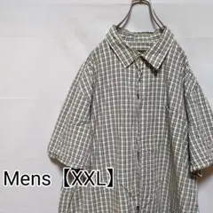 R24【US輸入】エディーバウアー　半袖シャツ【メンズXXL】チェック