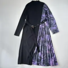 nier clothing 宇宙柄 切替 ワンピース ブラック モード系