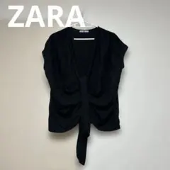 ZARA ブラック ノースリーブシャツ