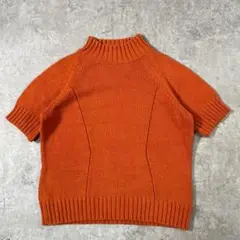 【美品】EPOCA エポカ 半袖リブニット オレンジ Sサイズ