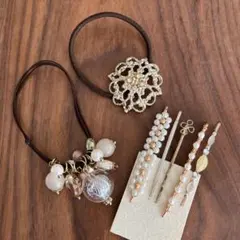 レディース ヘアゴム ヘアピン ７点セット