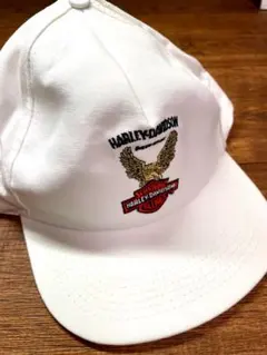 90年代 Harley-Davidson 白キャップ ロゴ入り