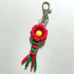 パラコード　ハンドメイド　お花　チャーム　キーホルダー