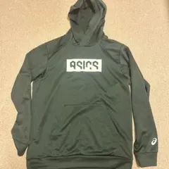 ASICS ブラック フード付きパーカー Lサイズ