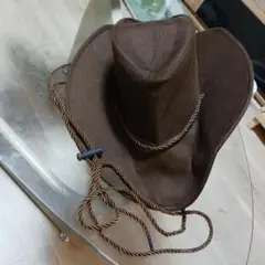 ブラウンウールアウトドアハット