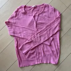 GU ピンク 長袖カーディガン XL