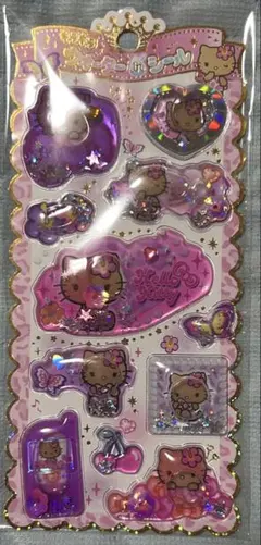 サンリオ　日焼けキティ　キラキラウォーターインシール