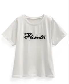 GRL グレイル パールビジューロゴ刺繍Tシャツ[pm459]のサムネイル