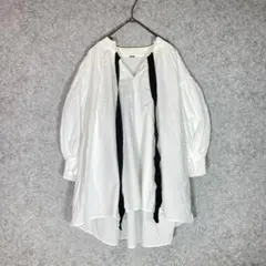 MILA OWEN（S）長袖〜7分袖シャツ☘️ブラウス/ホワイト/白/とろみ