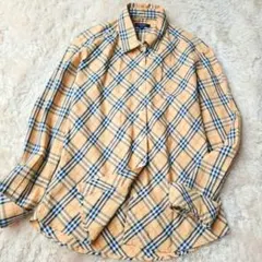 バーバリーロンドン ノバチェック ベージュ 長袖シャツ ホースロゴ