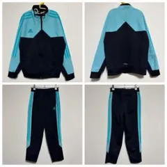 アディダス キッズ ジャージ セットアップ 140センチ ネイビー×ブルー