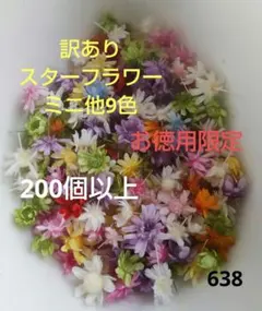 訳あり638スターフラワーミニ他9色　200個以上
