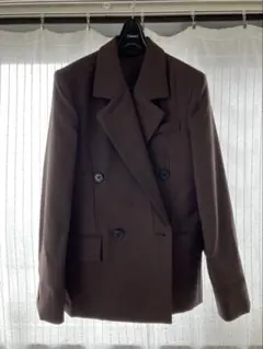 COS コス ダブルブレストウールブレザー ブラウン