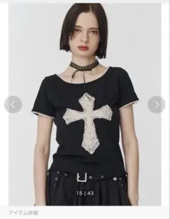 jouetie クロスレースドッキングTシャツのサムネイル