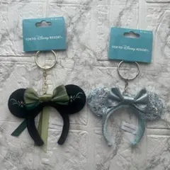 新品 未使用《ディズニー》キーチェーン アナ エルサ カチューシャ 戴冠式