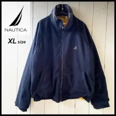 ノーティカ Nautica リバーシブル フリース ジャケット 古着 XL 黒