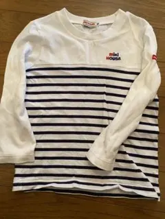 miki HOUSE ストライプ長袖カットソー