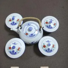 再×6回値下げしました。有田焼。仁祥窯。急須と蓋付き湯呑みのまとめ売り