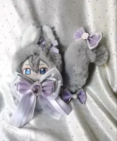 ❤︎ オーダー専用　ぬい服10-16cmパールストラップ付き❤︎ ❤︎ ぬい服リスちゃん パープル10-12cmパールストラップ付き❤︎ 33