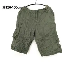 ハーフパンツ【150-160cm？】オリーブグリーン カーゴ