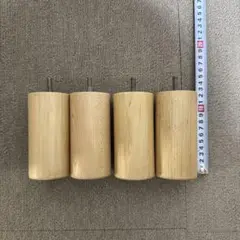 木製ベッド脚4本セット　M8×2.5cm、高さ12cm