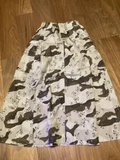 BACK NUMBER迷彩柄 ゴム入り ロングスカート