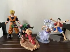 ドラゴンボール、ワンピースのフィギュアセット
