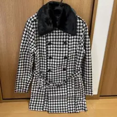 black label 千鳥柄　トレンチコート