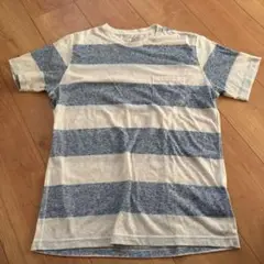 ストライプデザイン Tシャツ ポケット付き