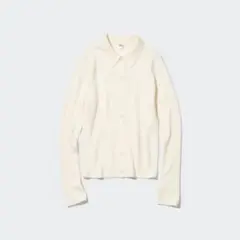 ポロ リブ カーディガン