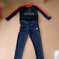 adidas ジャージ ブラック/レッド J140上下