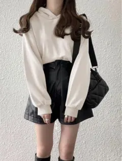 ハーフパンツレディースレザー