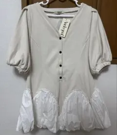 andequal アンドコール docking hem tops White