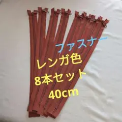 ＹＫＫレンガ色 プラスチックファスナー 8本セット