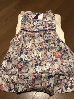 LIBERTY 花柄 ノースリーブワンピース 120 未使用　タグ付き
