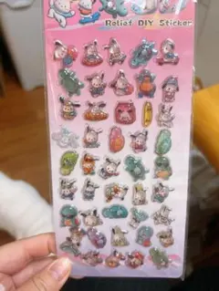 ドロップシール　3Dシール 水晶シール　ぽちゃこ3