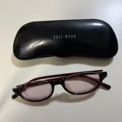 HALF MOON 赤色 サングラス ケース付き
