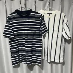 COMME CA ISM ストライプ Tシャツ M