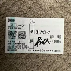 直筆サイン入り馬券