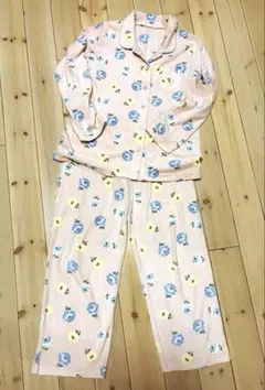 【超メルカリ市‼️】パジャマ　フリース　ルームウェア　花柄　トリンプ　ピンク　L