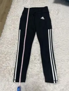 アディダス スポーツ レギンスパンツ L 3ライン ブラック