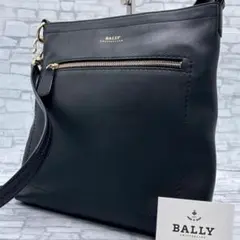 BALLY ブラック ショルダーバッグ レザー 黒 メンズ トレスポ