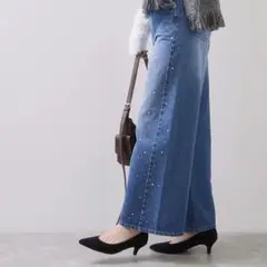 ビジューデニムパンツ